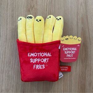 Emotional Support Fries 5 Plushies with Carrying Basket what do you meme